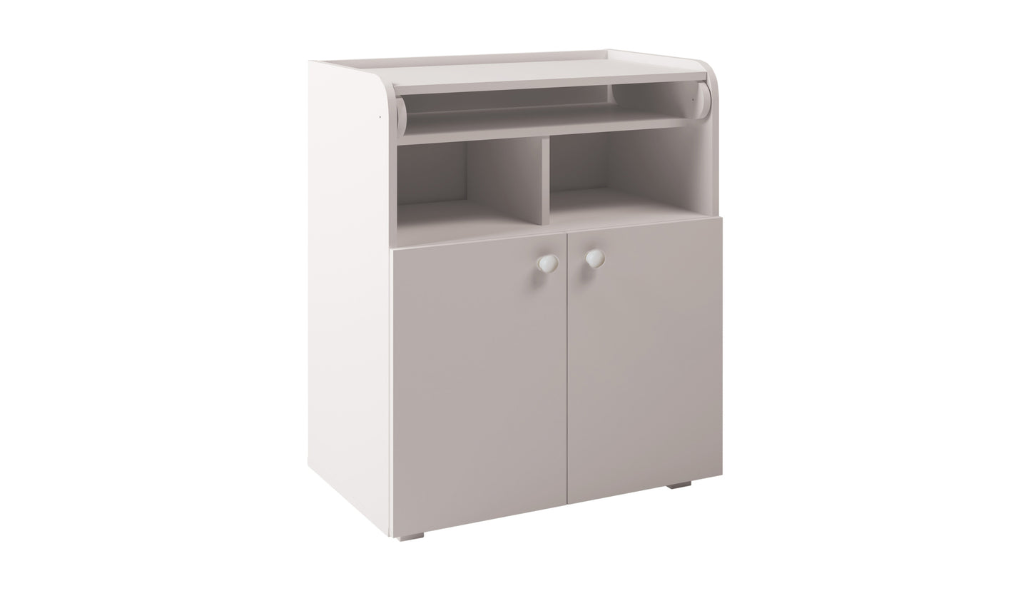Kidsaw Baby Changing Board Cupboard with Storage - White