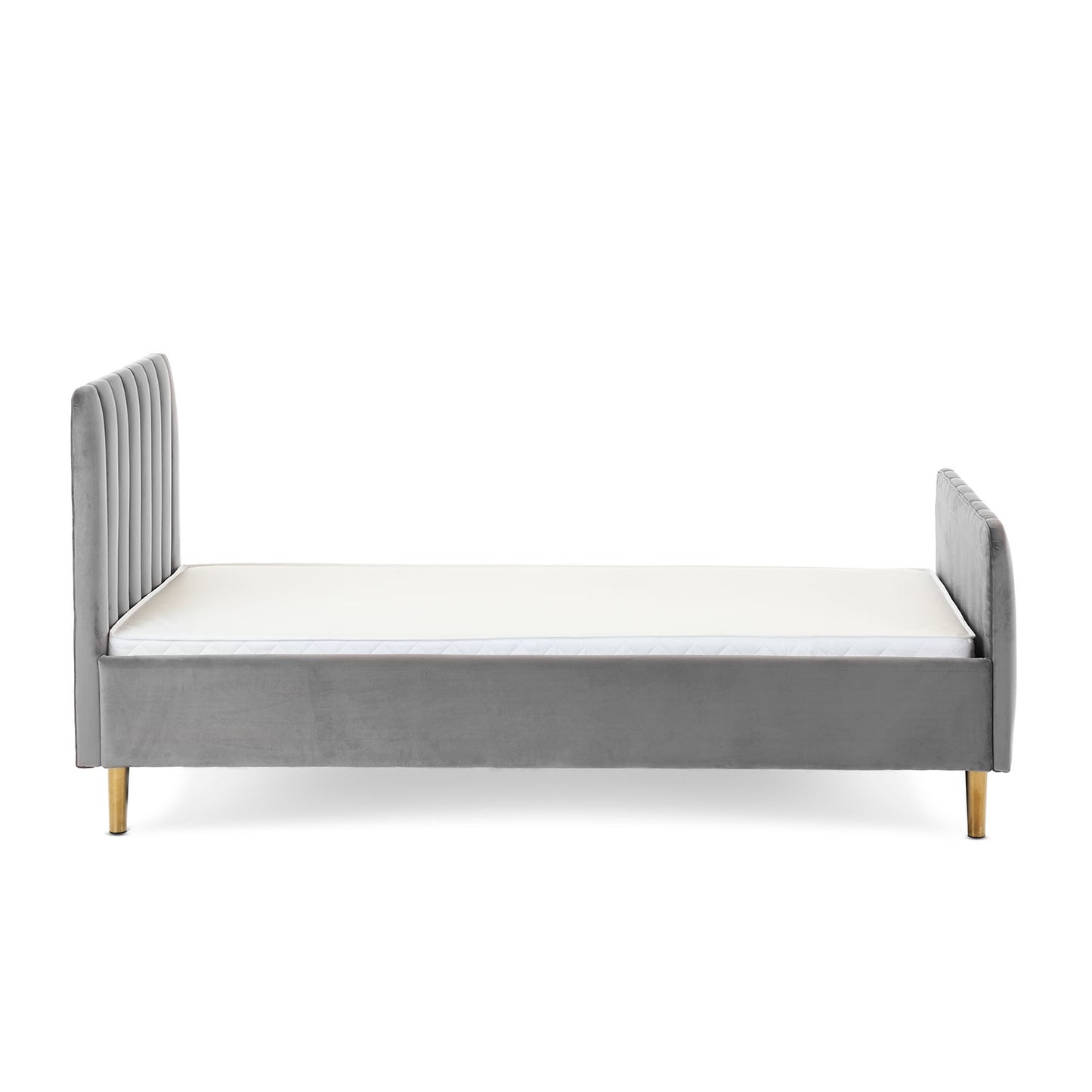 Obaby Gatsby Single Bed - Velvet Grey 190 x 90
