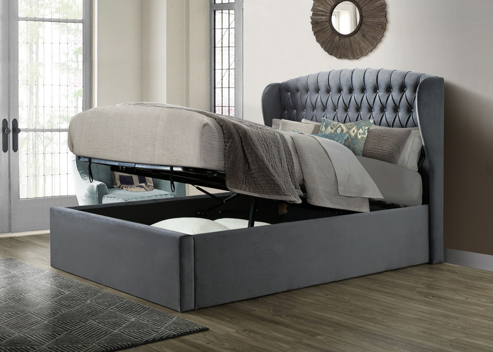 Bedmaster Warwick Velvet Ottoman Bed