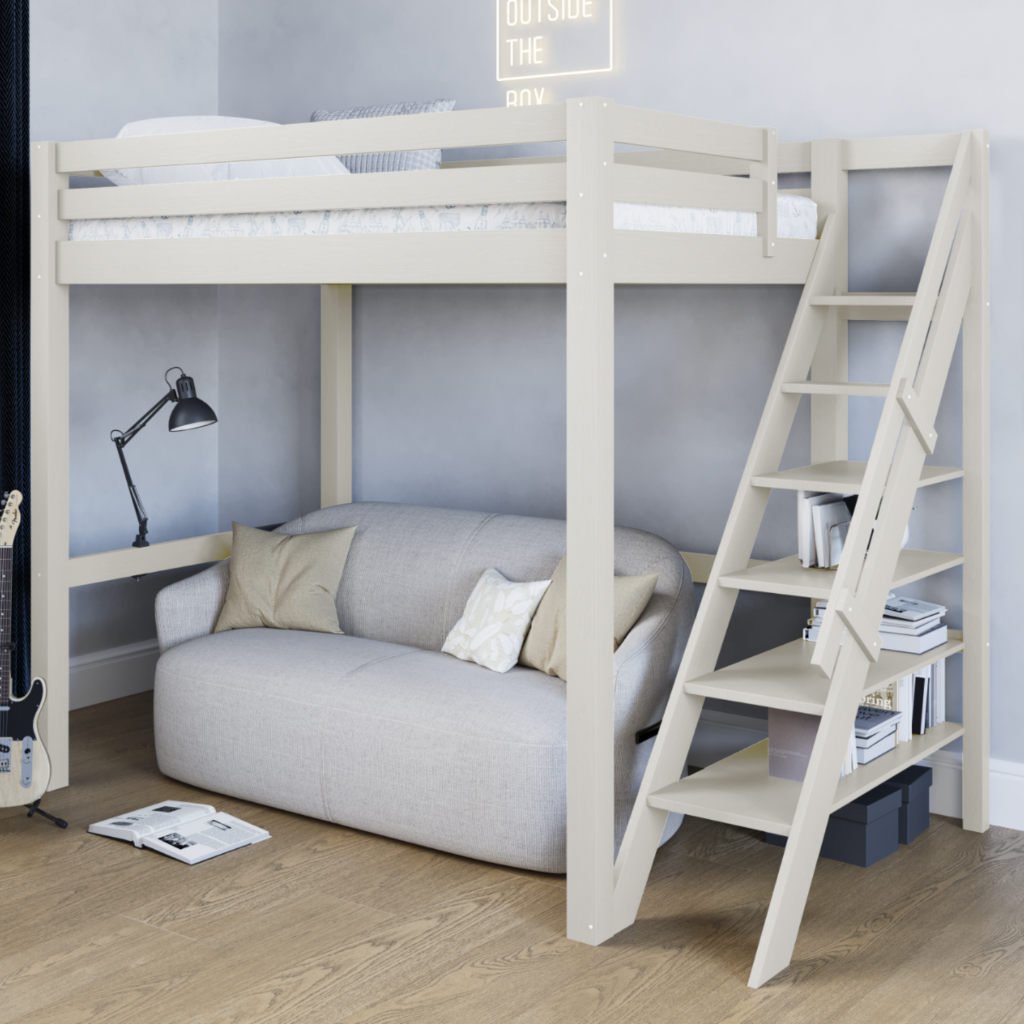 Noomi Studio Loft Bed Double High Sleeper (FSC-CERTIFIED)