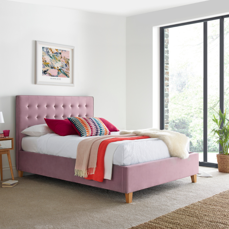 Bedmaster Kingham Velvet Ottoman Bed