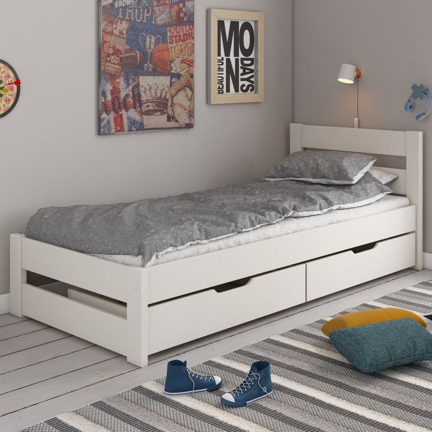 Noomi Tera Solid Wood Single Bed (FSC-CERTIFIED)