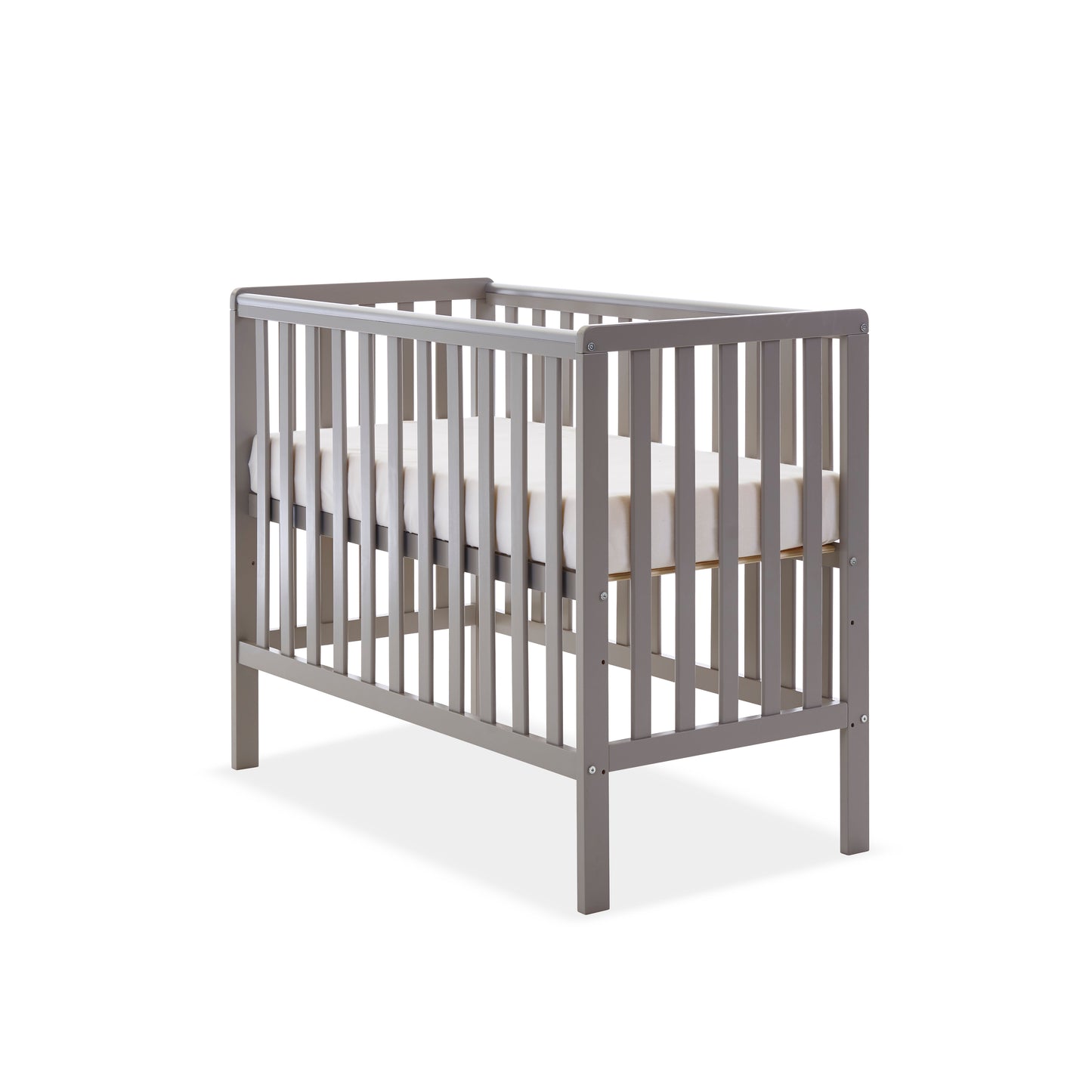 Obaby Bantam Space Saver Cot + Fibre Mattress - White 100 x 50
