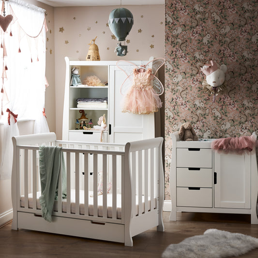 Obaby Stamford Mini 3 Piece Room Set - White 120 x 60