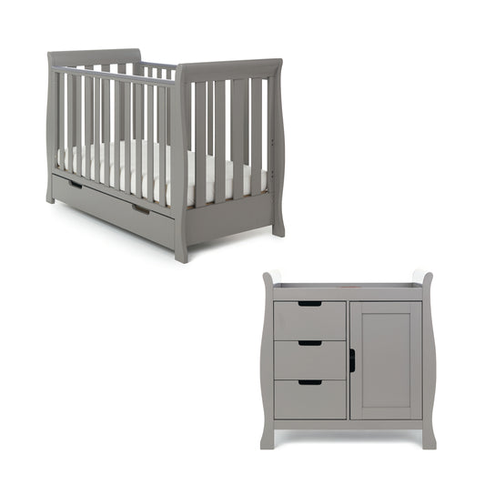 Obaby Stamford Mini 2 Piece Room Set - Taupe Grey 120 x 60
