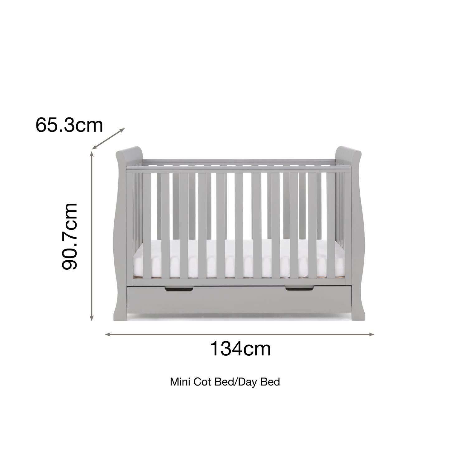 Obaby Stamford Mini 2 Piece Room Set - Warm Grey 120 x 60
