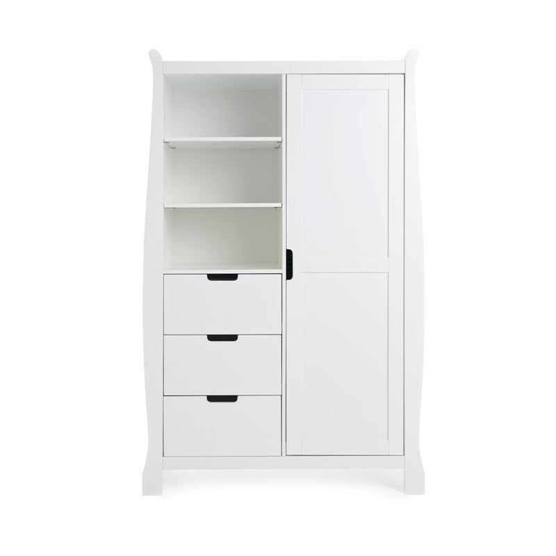 Obaby Stamford Luxe Sleigh 4 Piece Room Set - White 140 x 70