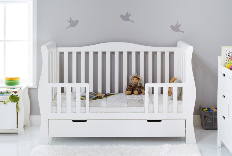 Obaby Stamford Luxe Sleigh 5 Piece Room Set - White 140 x 70