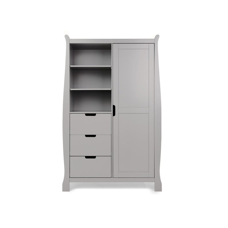 Obaby Stamford Luxe Sleigh 3 Piece Room Set - Warm Grey 140 x 70