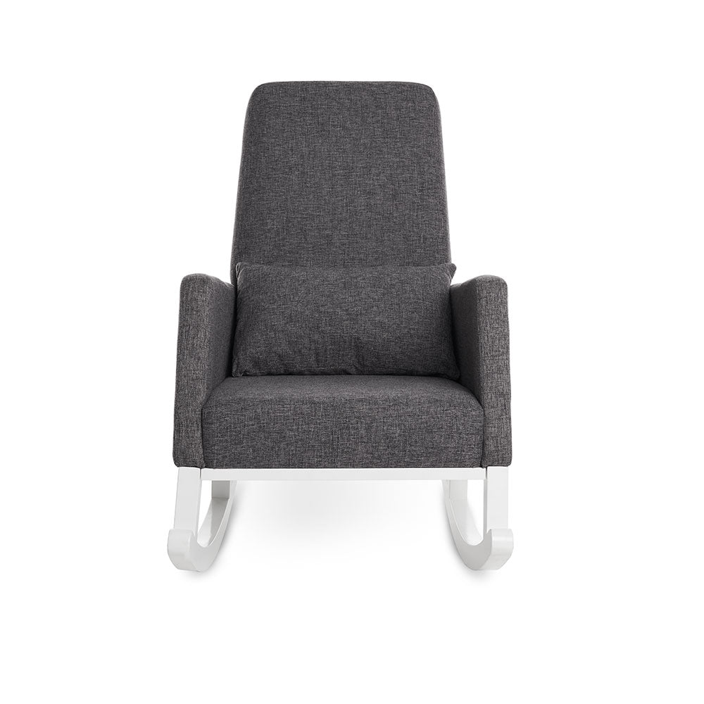 Obaby High Back Rocking Chair - Silver/Stone