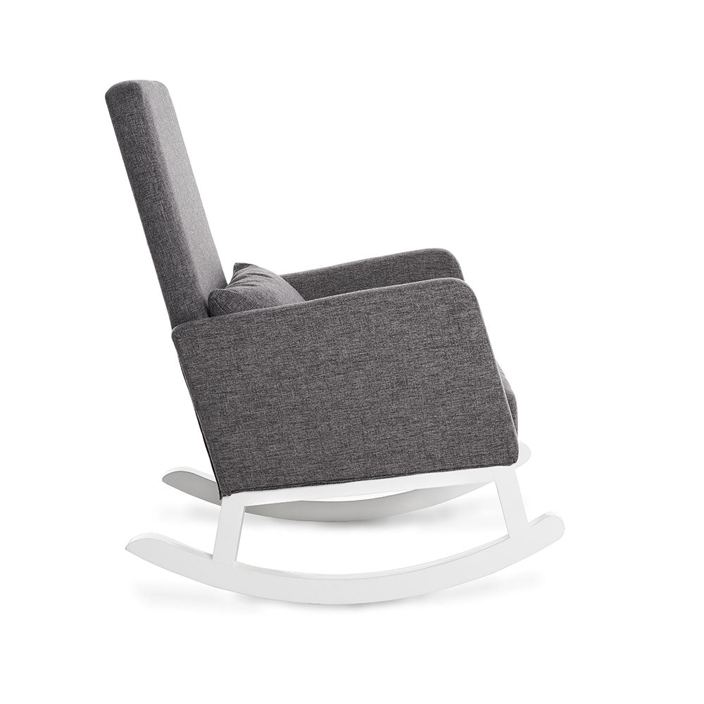 Obaby High Back Rocking Chair - Silver/Stone