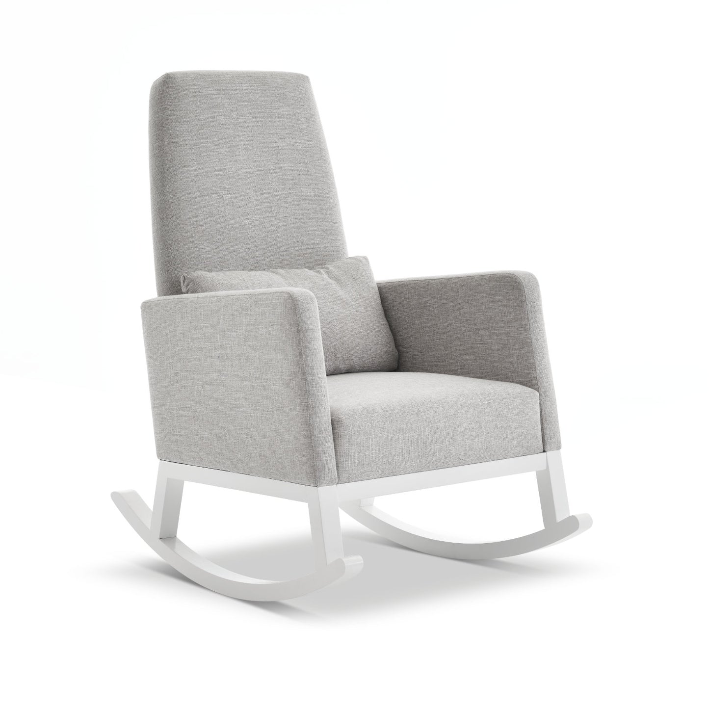 Obaby High Back Rocking Chair - Silver/Stone