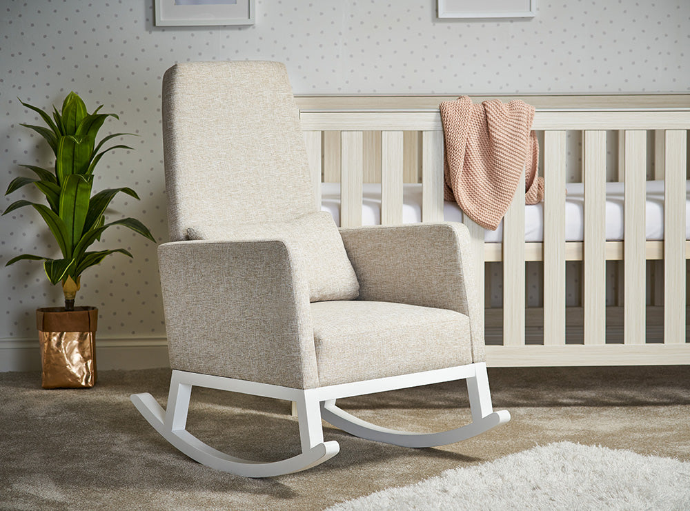 Obaby High Back Rocking Chair - Oatmeal