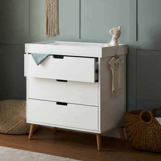 Obaby Maya Changing Unit - White with Natural