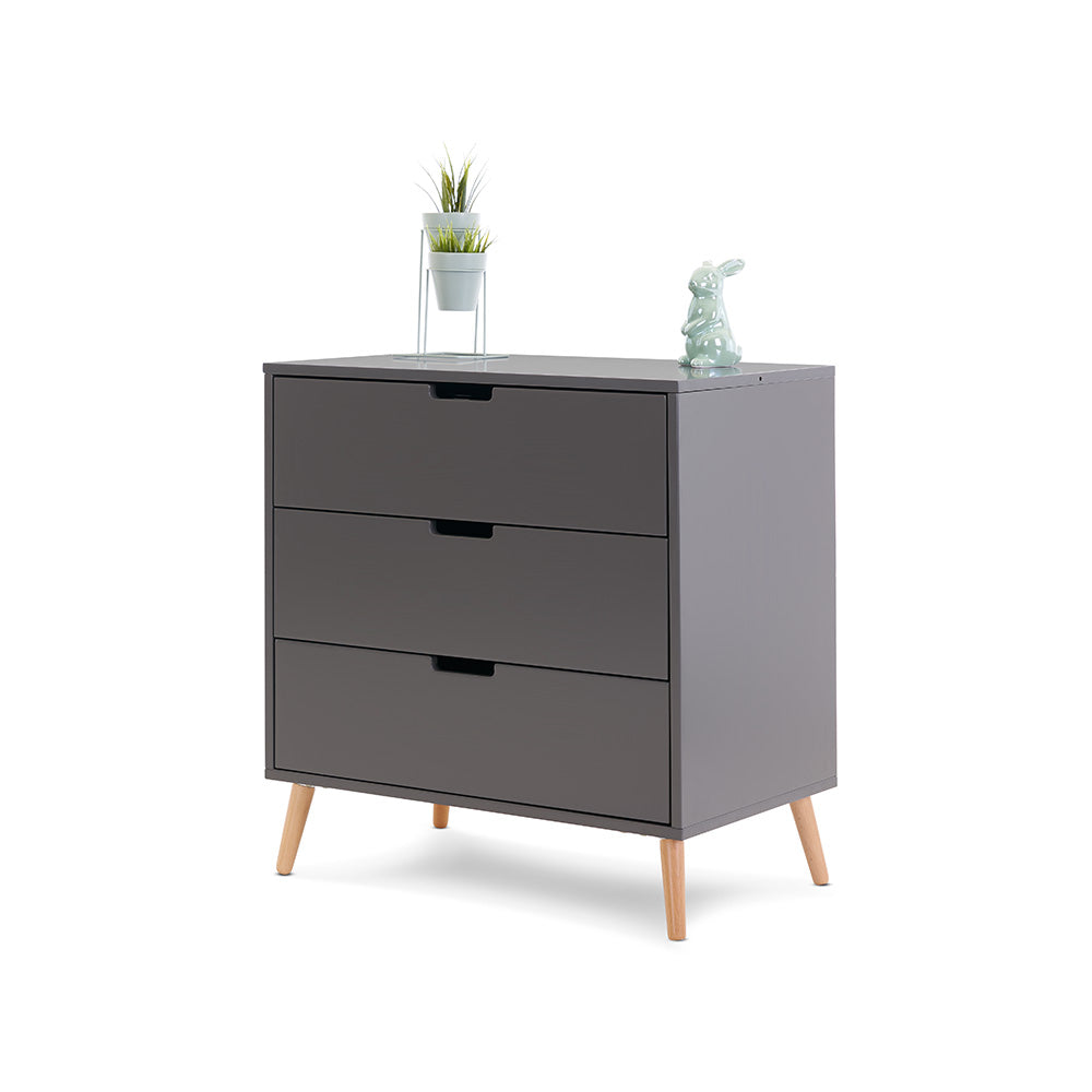 Obaby Maya Mini 3 Piece Room Set - Slate with Natural 120 x 60
