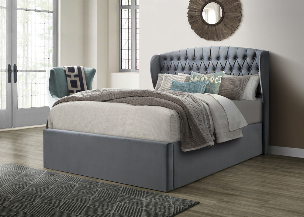 Bedmaster Warwick Velvet Ottoman Bed