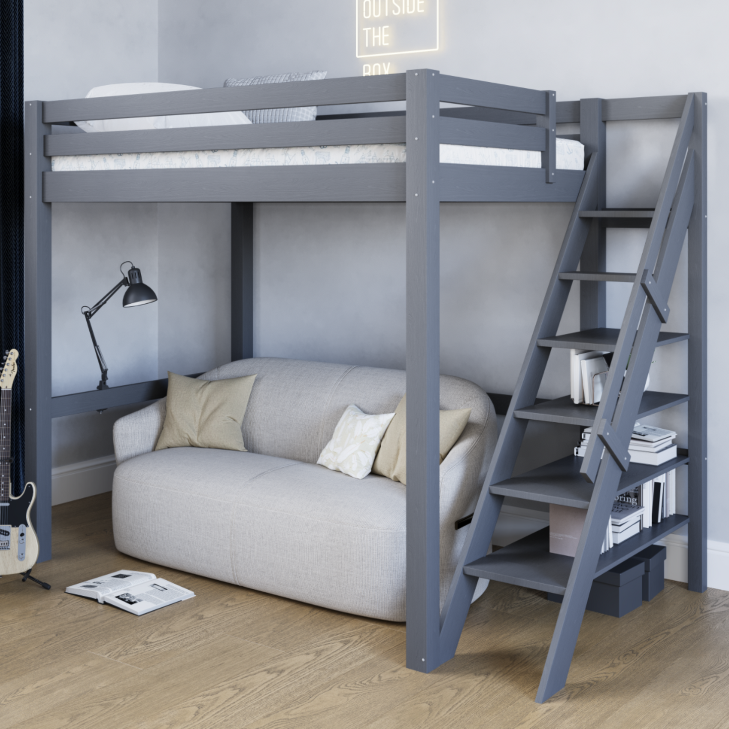 Noomi Studio Loft Bed Double High Sleeper (FSC-CERTIFIED)