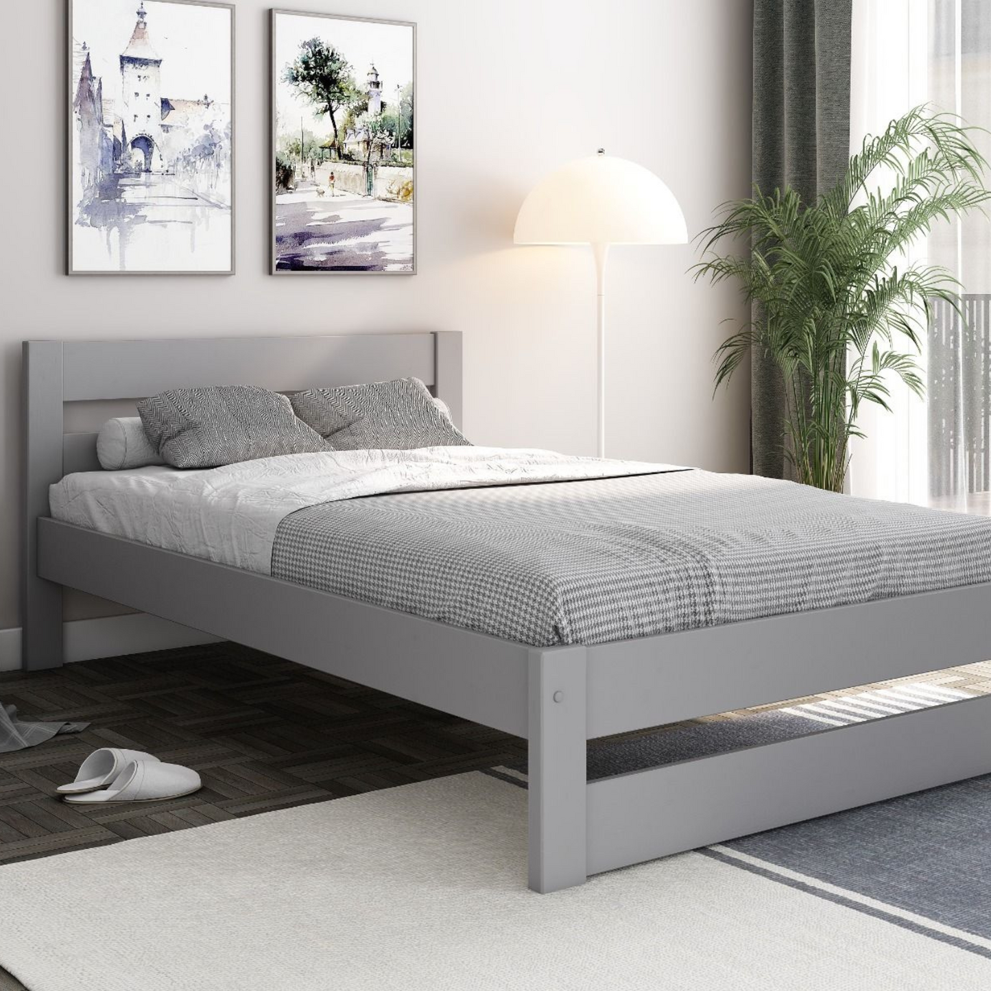 Noomi Tera Solid Wood Small Double Bed (FSC-CERTIFIED)