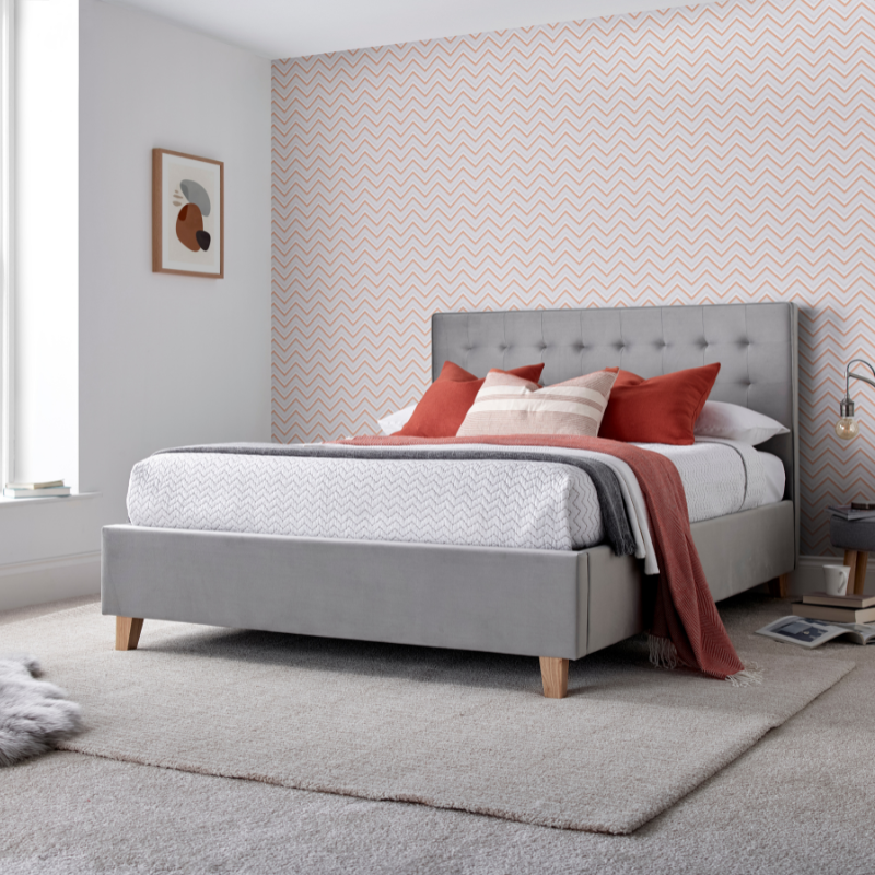 Bedmaster Kingham Velvet Ottoman Bed
