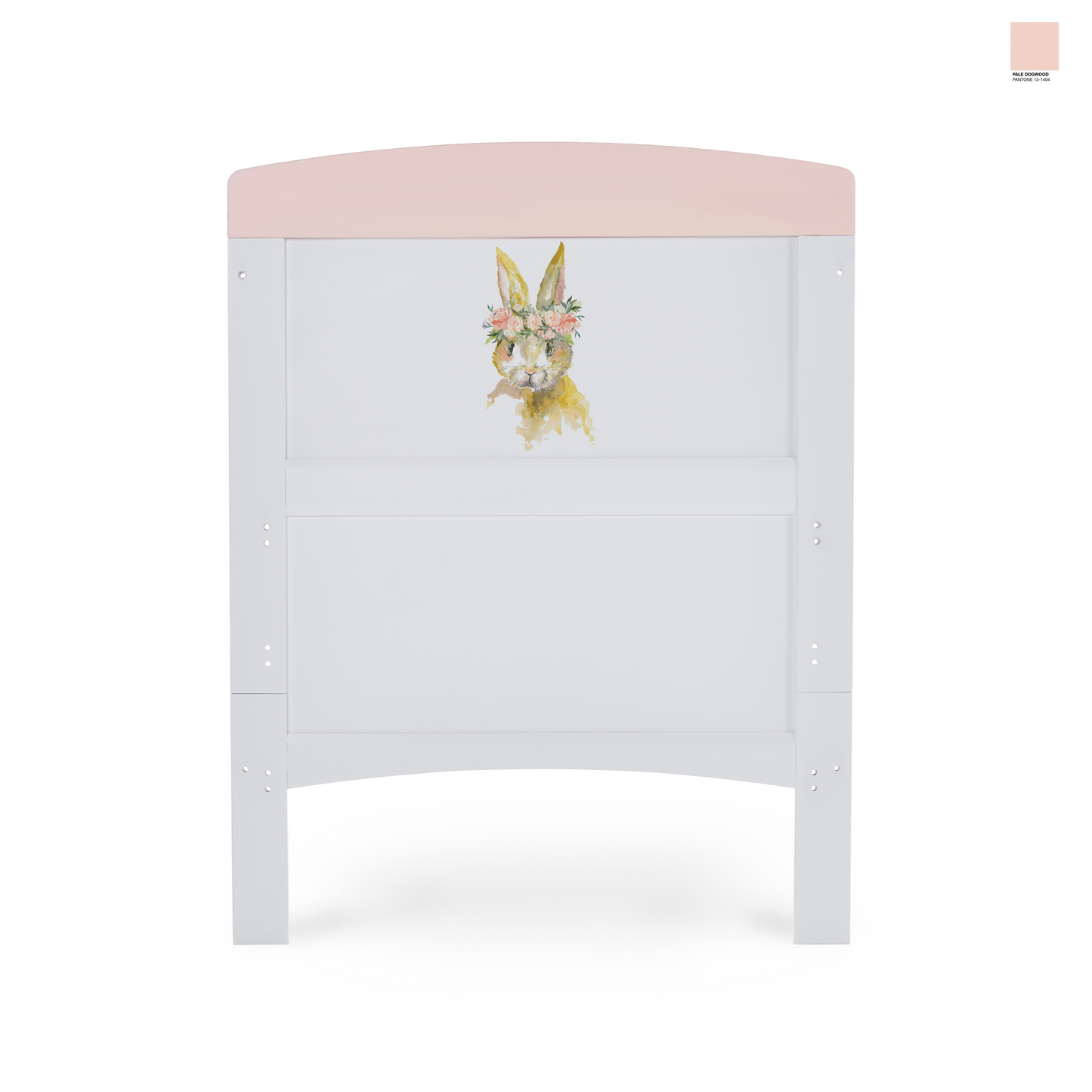 Obaby Grace Inspire Cot Bed - Water Colour Rabbit Pink 140 x 70