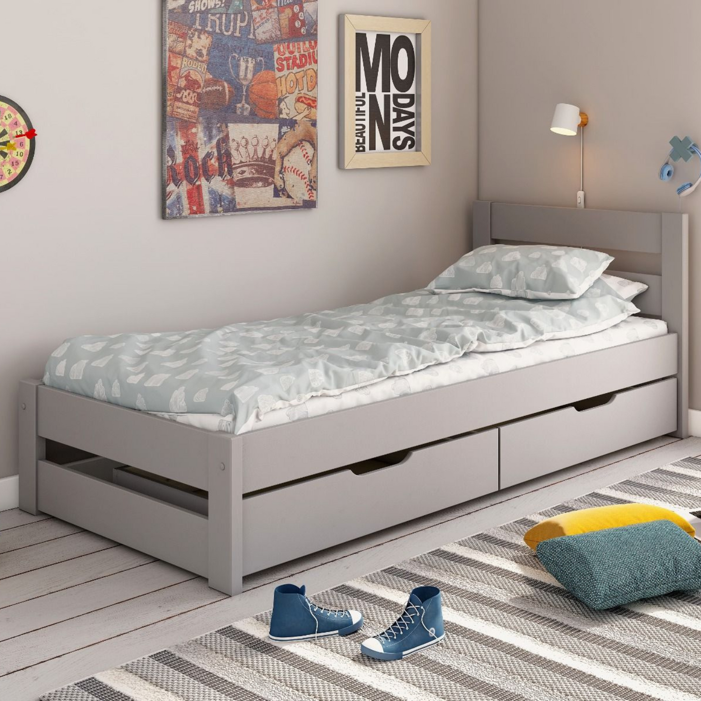 Noomi Tera Solid Wood Single Bed (FSC-CERTIFIED)