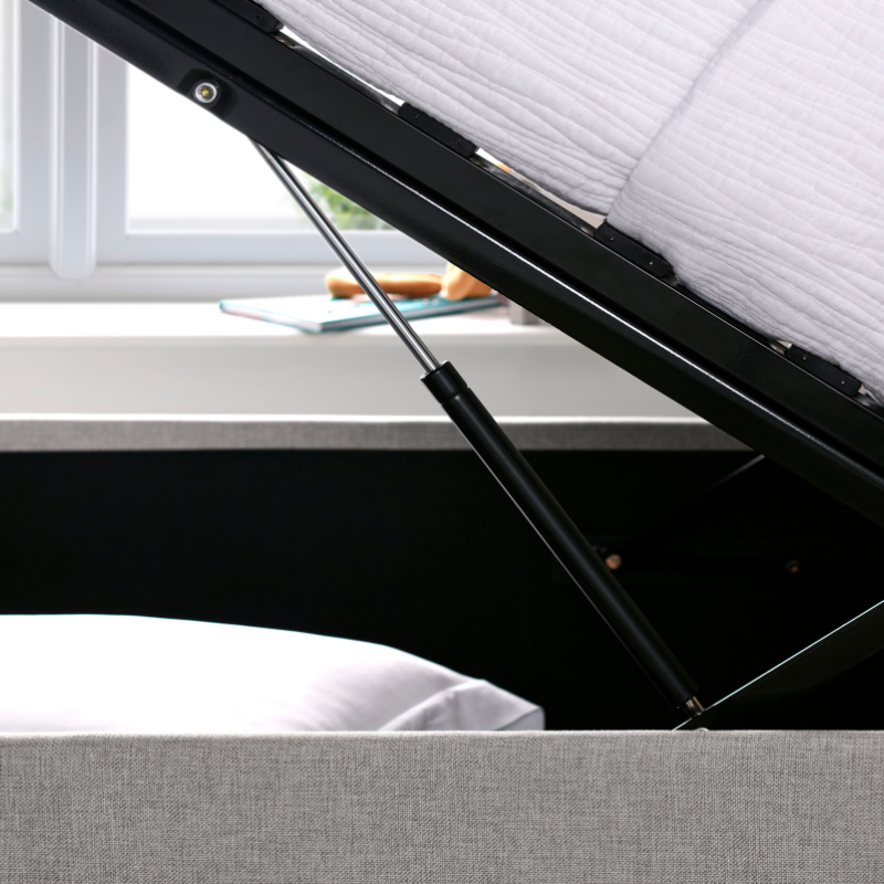 Bedmaster Candy Grey Fabric Ottoman Bed