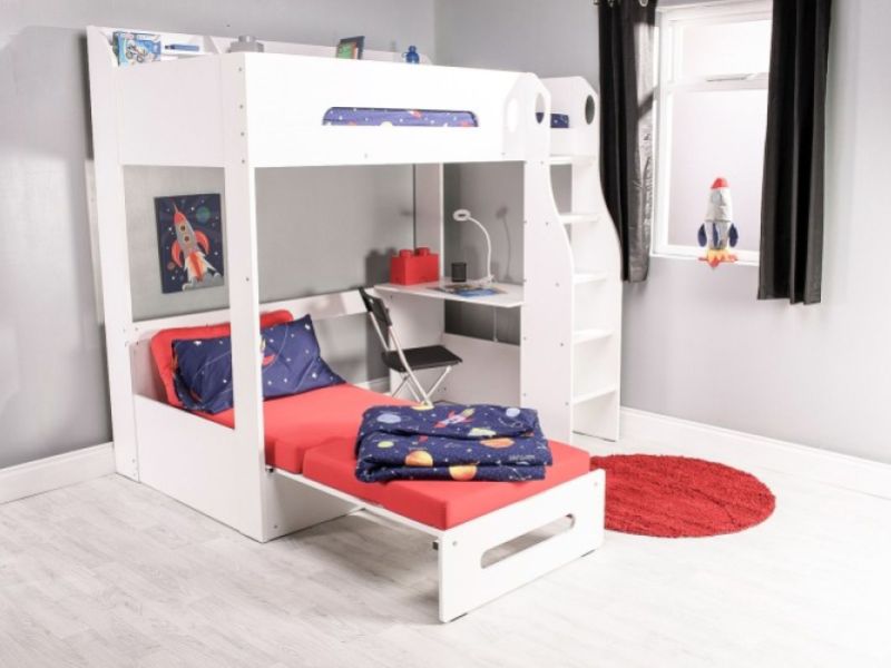 Flair Cosmic Futon High Sleeper White