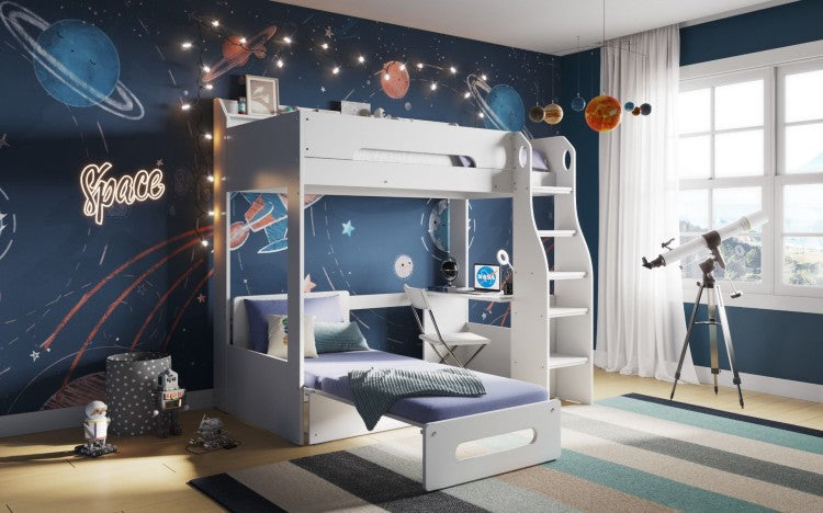 Flair Cosmic Futon High Sleeper White