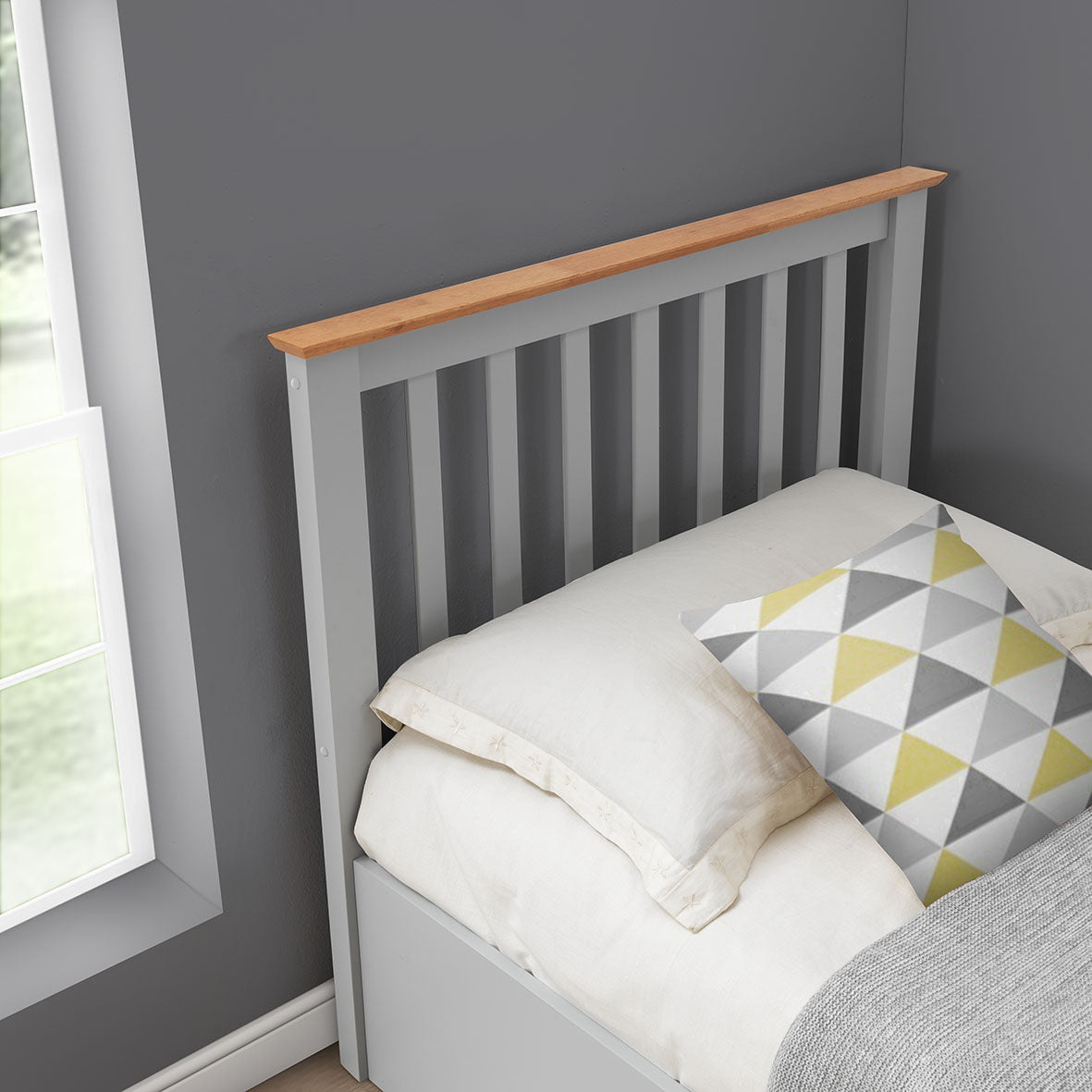 Bedmaster Francis Grey Wooden Ottoman Bed