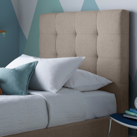 Bedmaster Candy Oatmeal Fabric Ottoman Bed