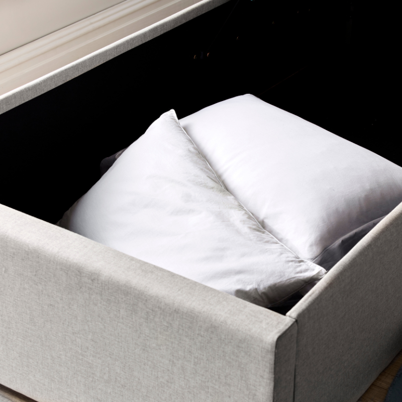 Bedmaster Candy Grey Fabric Ottoman Bed