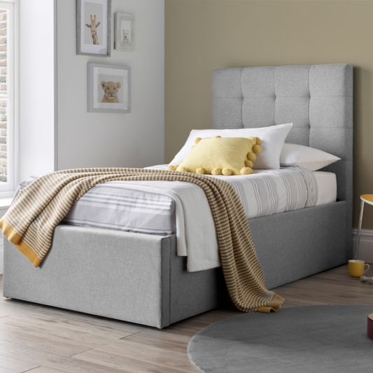 Bedmaster Candy Grey Fabric Ottoman Bed