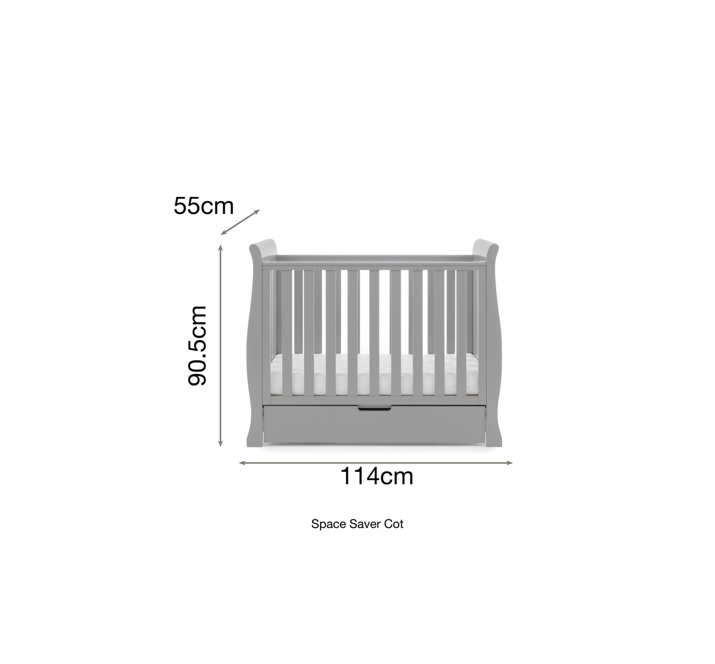 Obaby Stamford Mini 3 Piece Room Set - Warm Grey 120 x 60