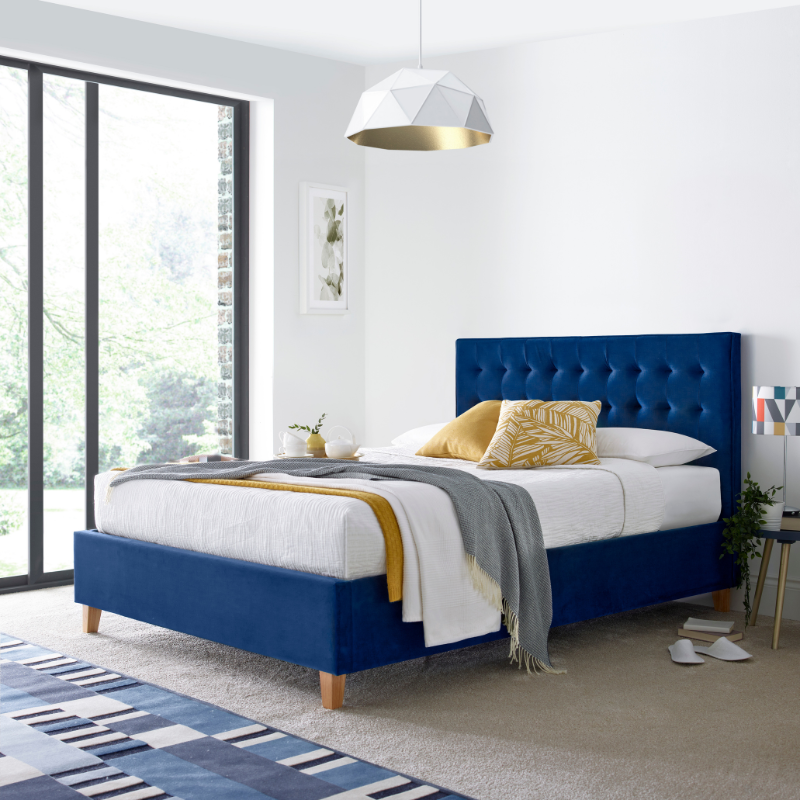 Bedmaster Kingham Velvet Ottoman Bed
