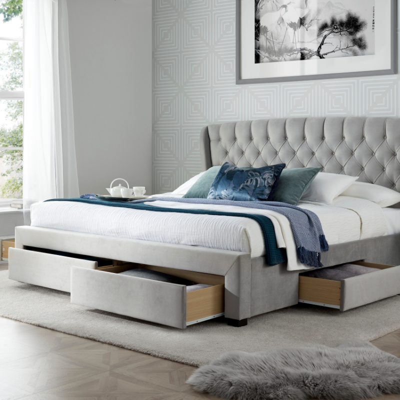 Bedmaster Newton Velvet 4 Drawer Storage Bed