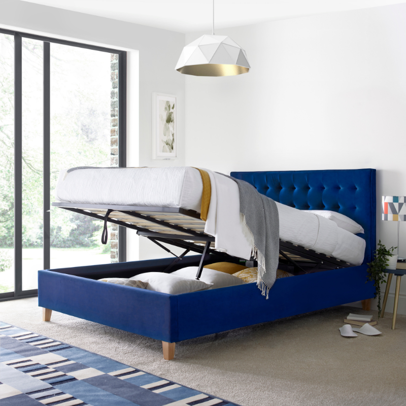 Bedmaster Kingham Velvet Ottoman Bed