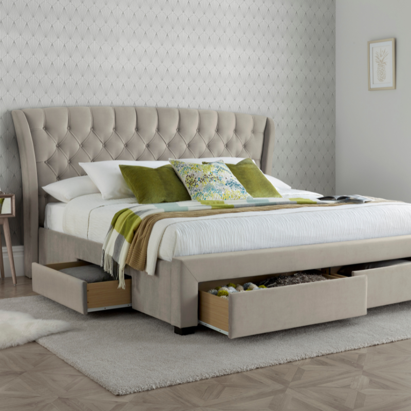 Bedmaster Newton Velvet 4 Drawer Storage Bed