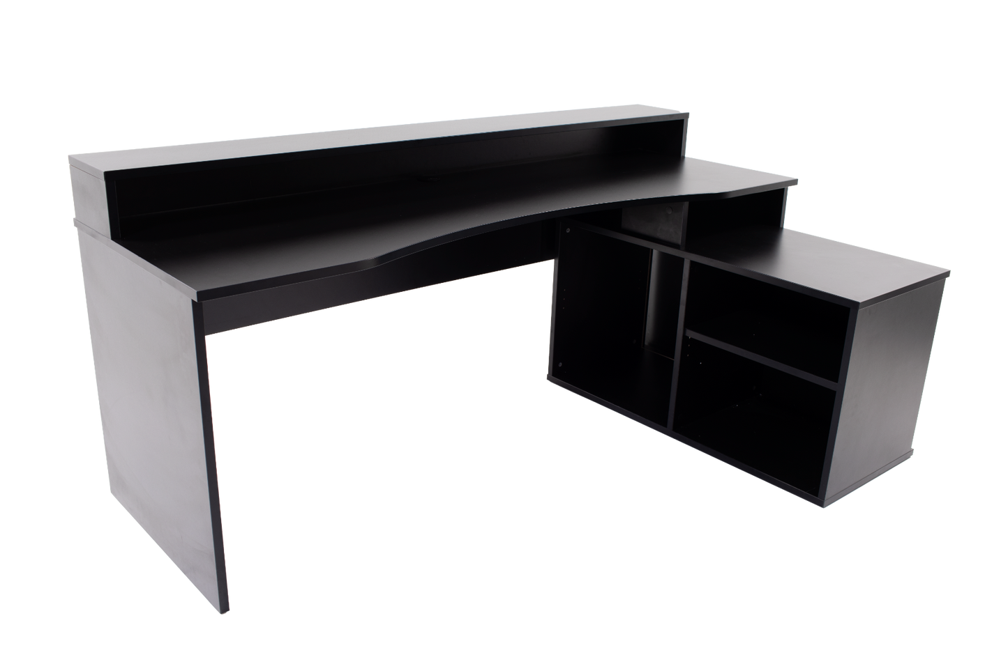 Flair Power W L Shaped Corner Gaming Desk with Colour Changing Led Lights