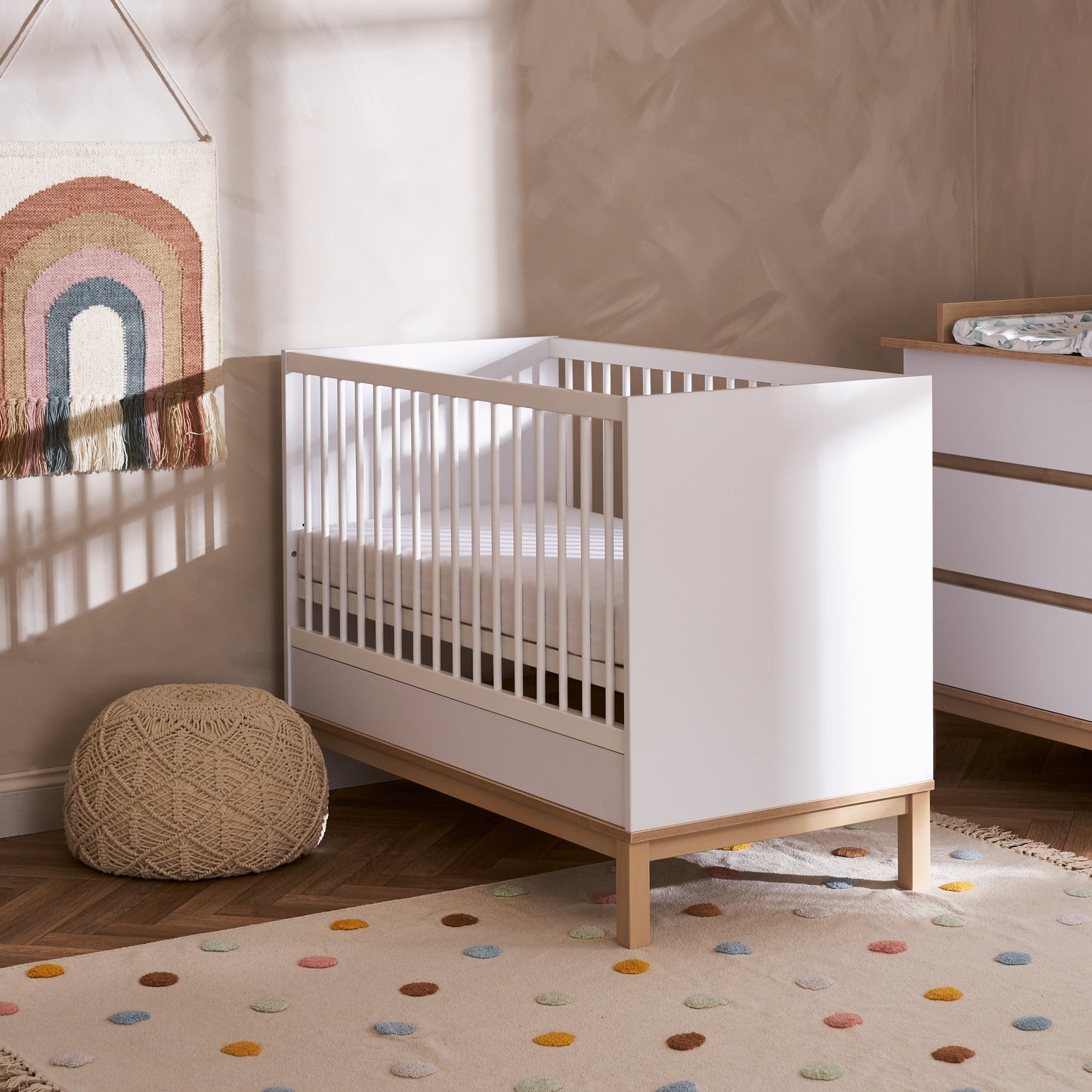 Obaby Astrid Mini Cot Bed - White 120 x 60
