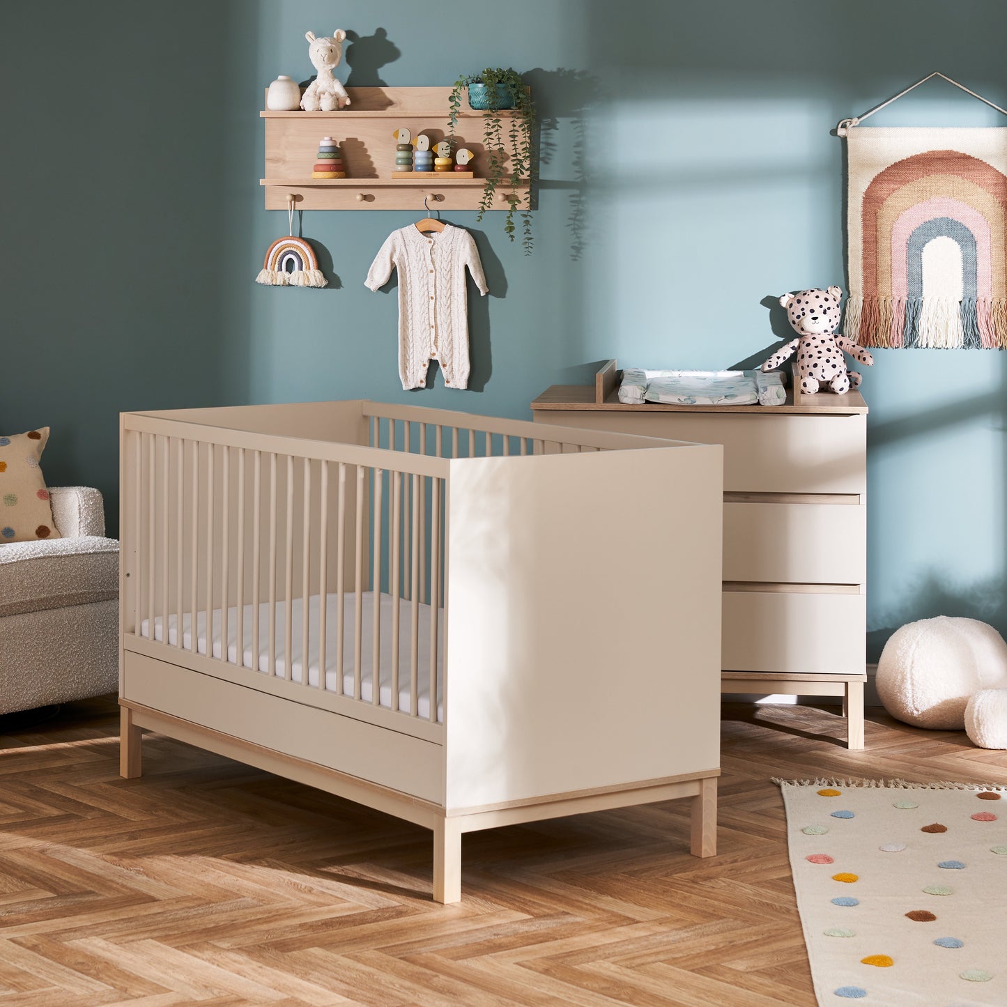 Obaby Astrid Cot Bed - Satin 140 x 70