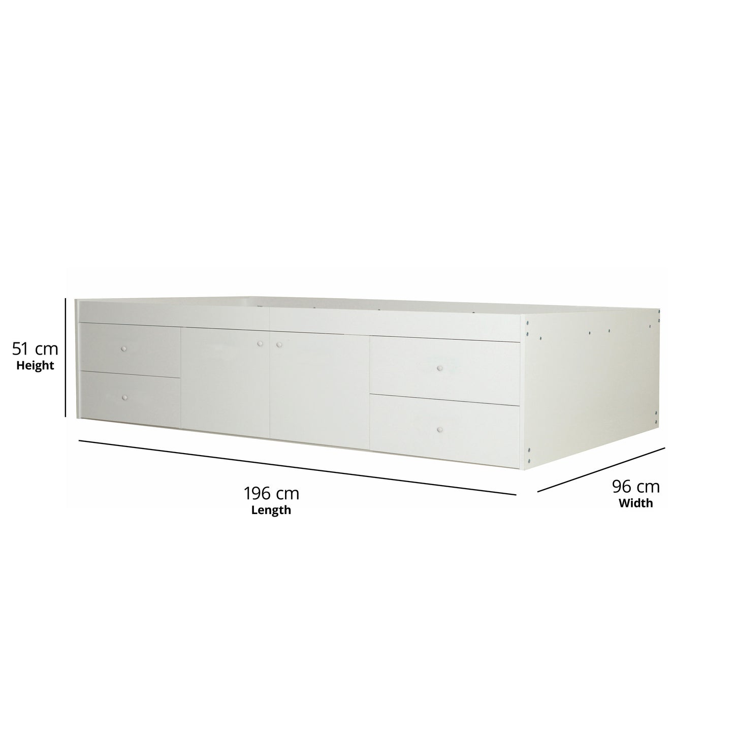 Kidsaw Captain's Single Cabin Bed - White