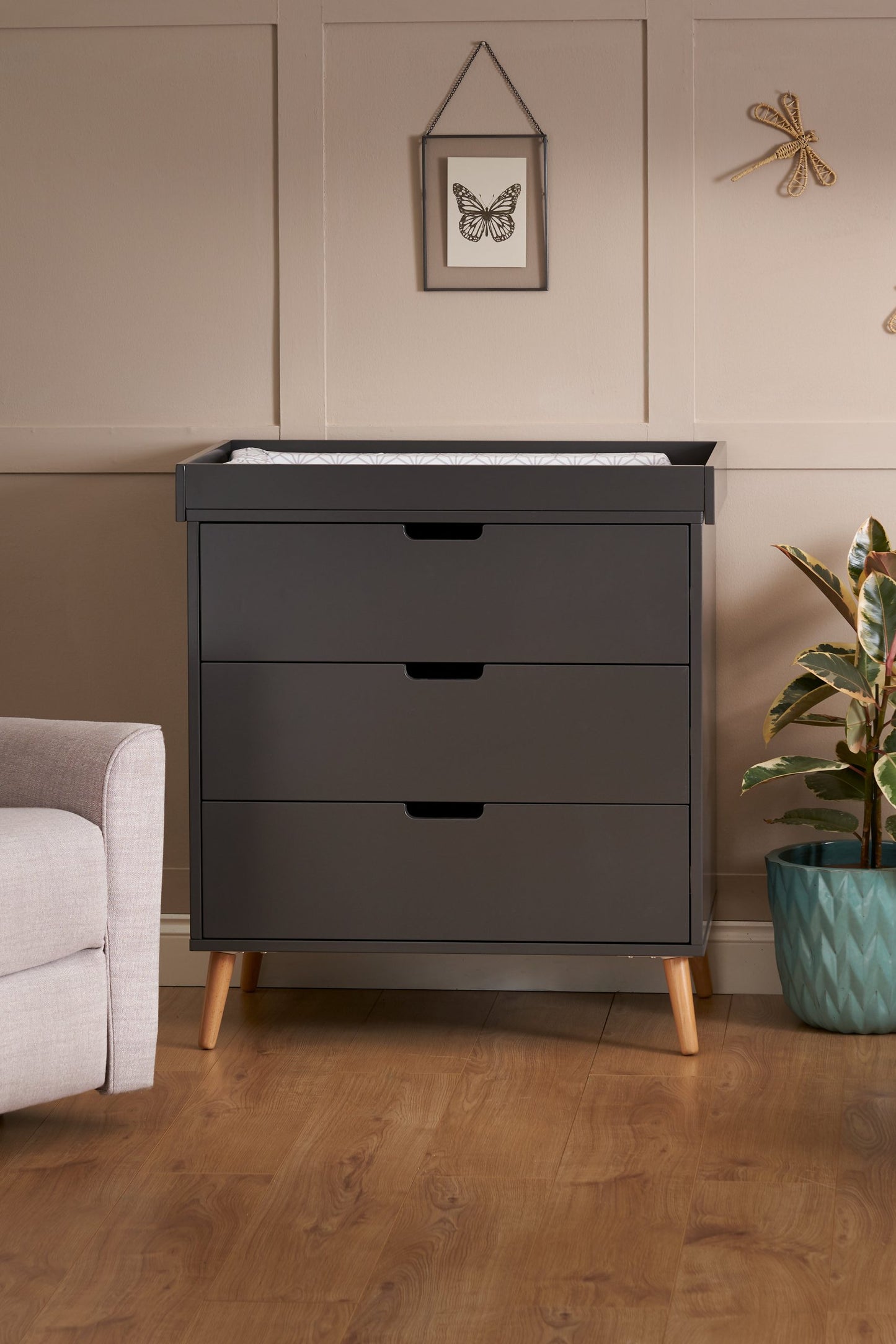 Obaby Maya Changing Unit - Slate with Natural
