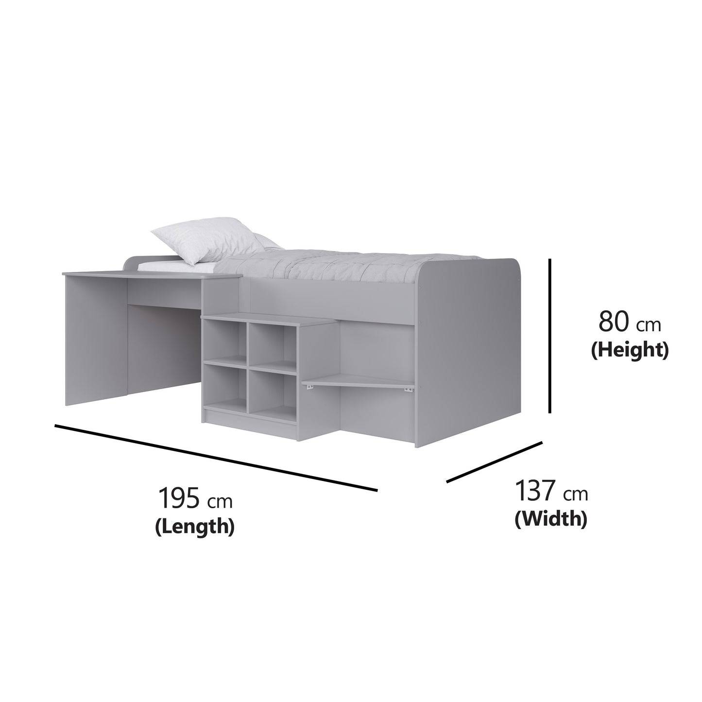 Kidsaw Pilot Cabin Bed - Grey