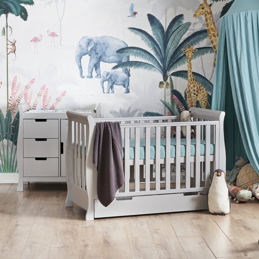 Obaby Stamford Mini 2 Piece Room Set - Warm Grey 120 x 60