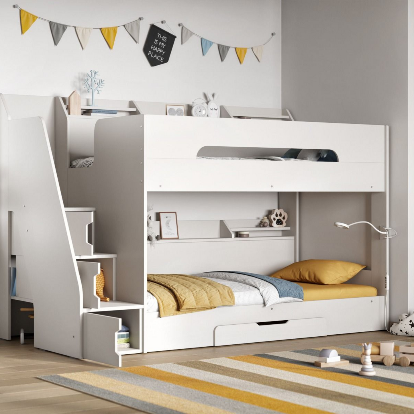 Flair Slick Staircase Bunk Bed With Storage