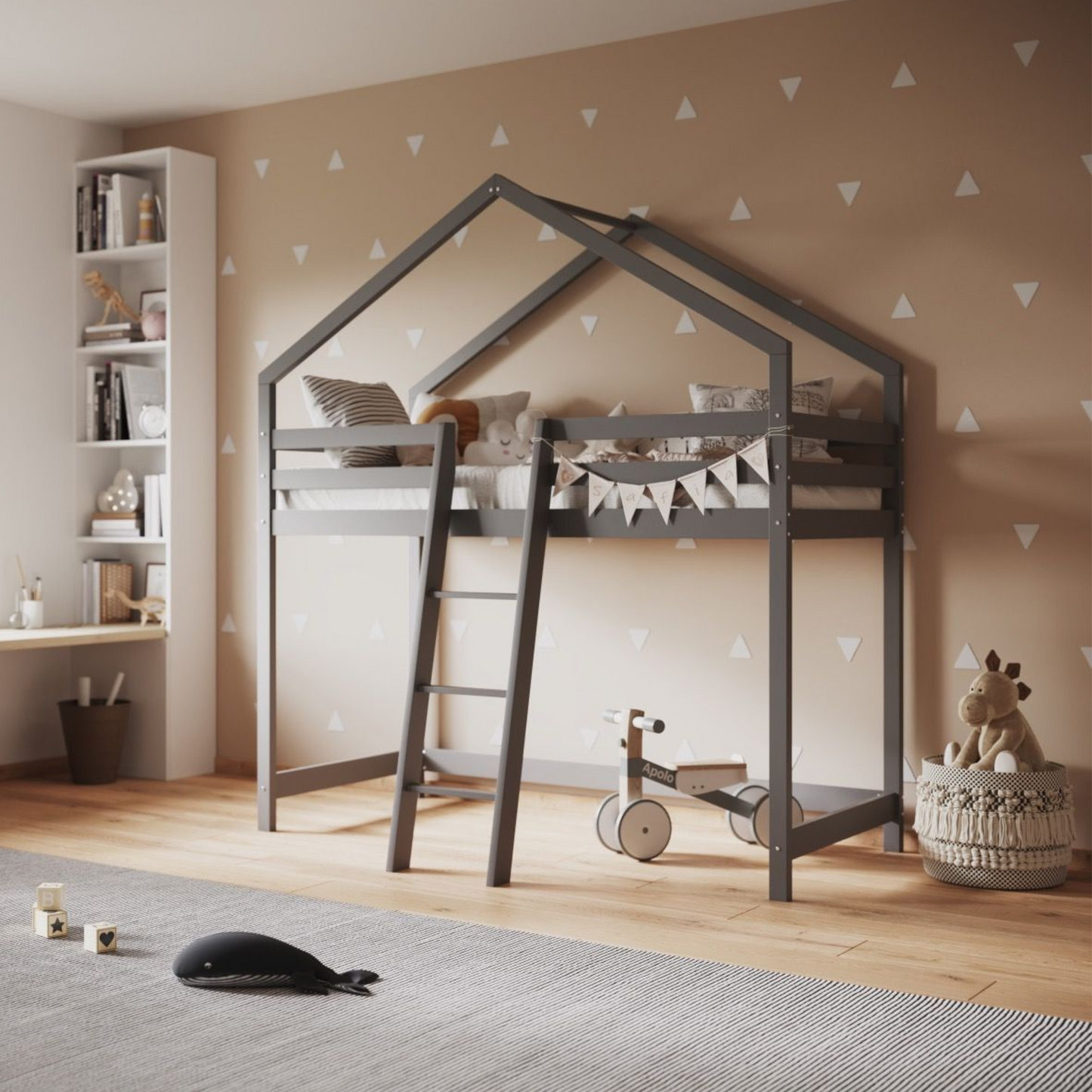 Flair Nook House Midsleeper Wooden Bed