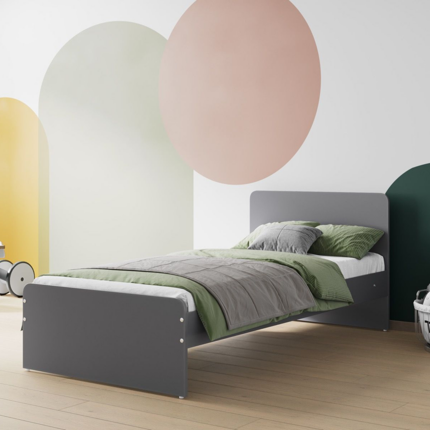 Flair Wizard Single Bed Frame - Grey