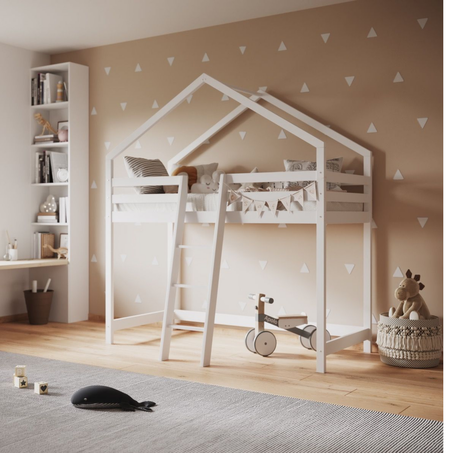 Flair Nook House Midsleeper Wooden Bed