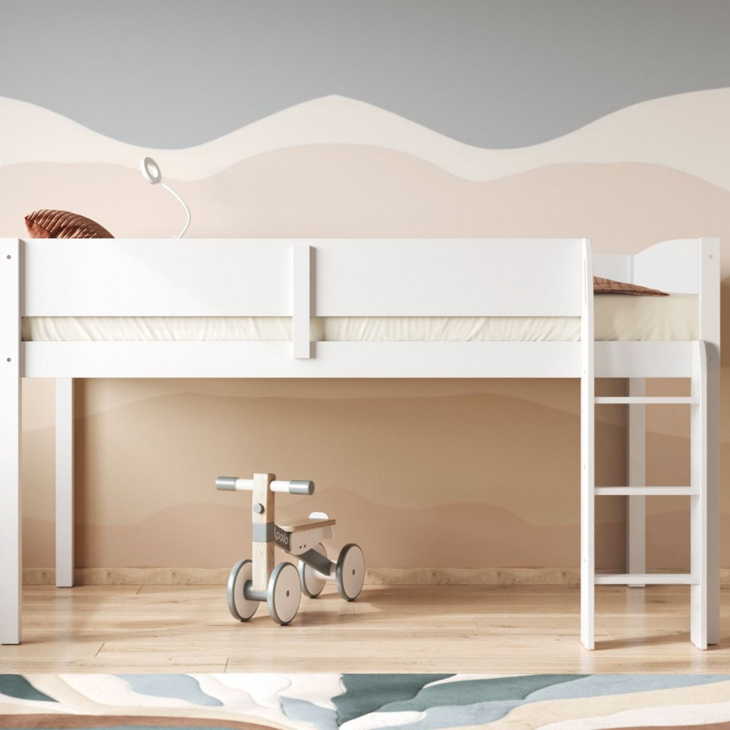 Flair Loop Wooden Mid Sleeper Cabin Bed