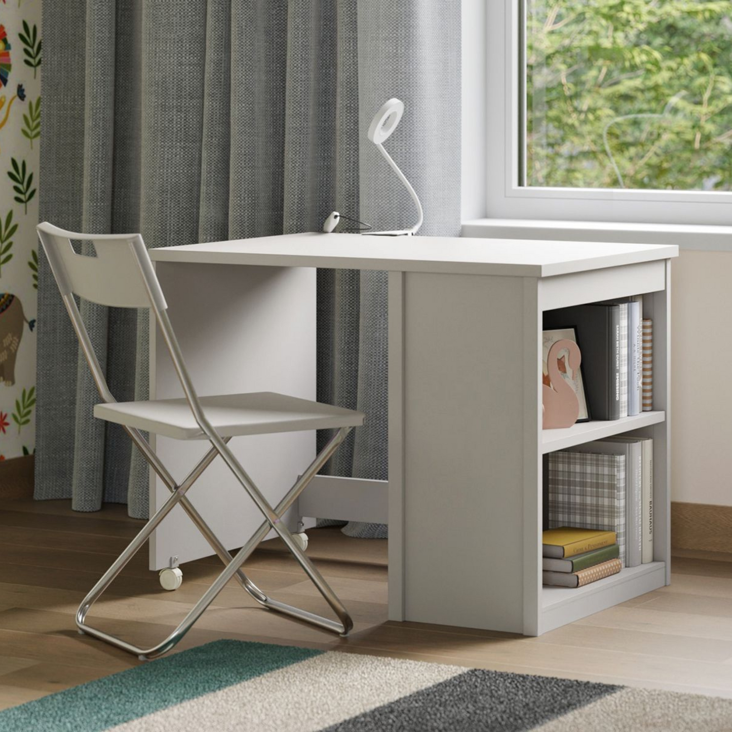 Flair Furnishings Charlie Pull Out Desk - White